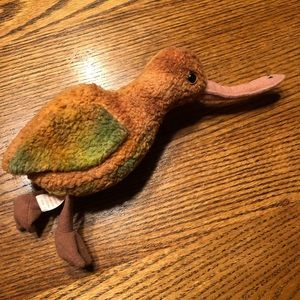 Ty Beanie Baby Beak Kiwi bird retired 1998